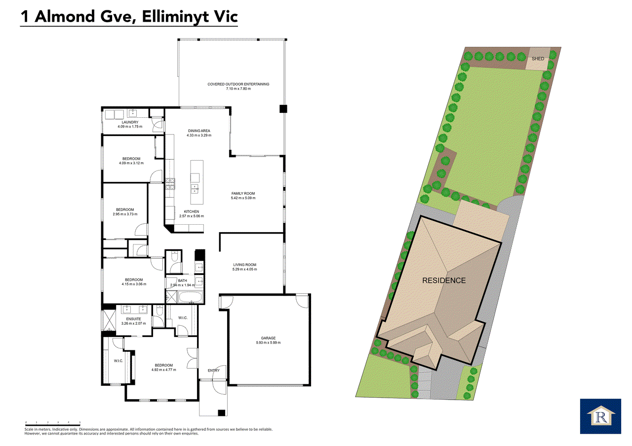 Floor plan for 4-bedroom house at 1 ALMOND GROVE, Elliminyt VIC 3250, Colac Otway, Victoria