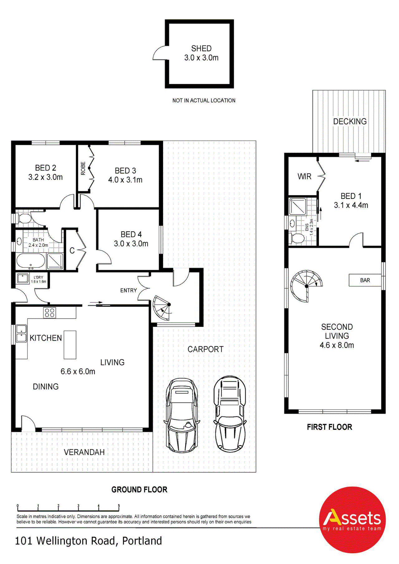 Floor plan for 4-bedroom house at 101 Wellington Road, Portland VIC 3305, Glenelg, Victoria