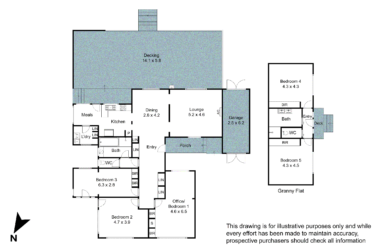 Floor plan for 5-bedroom house at 130 Warrandyte Road, Ringwood, VIC 3134, Maroondah, Victoria