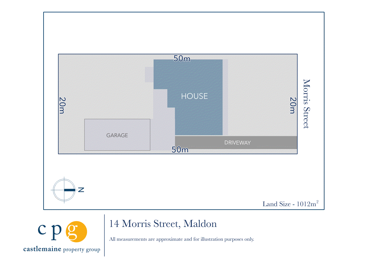Floor plan for 3-bedroom house at 14 Morris Street, Maldon, VIC 3463, Mount Alexander, Victoria