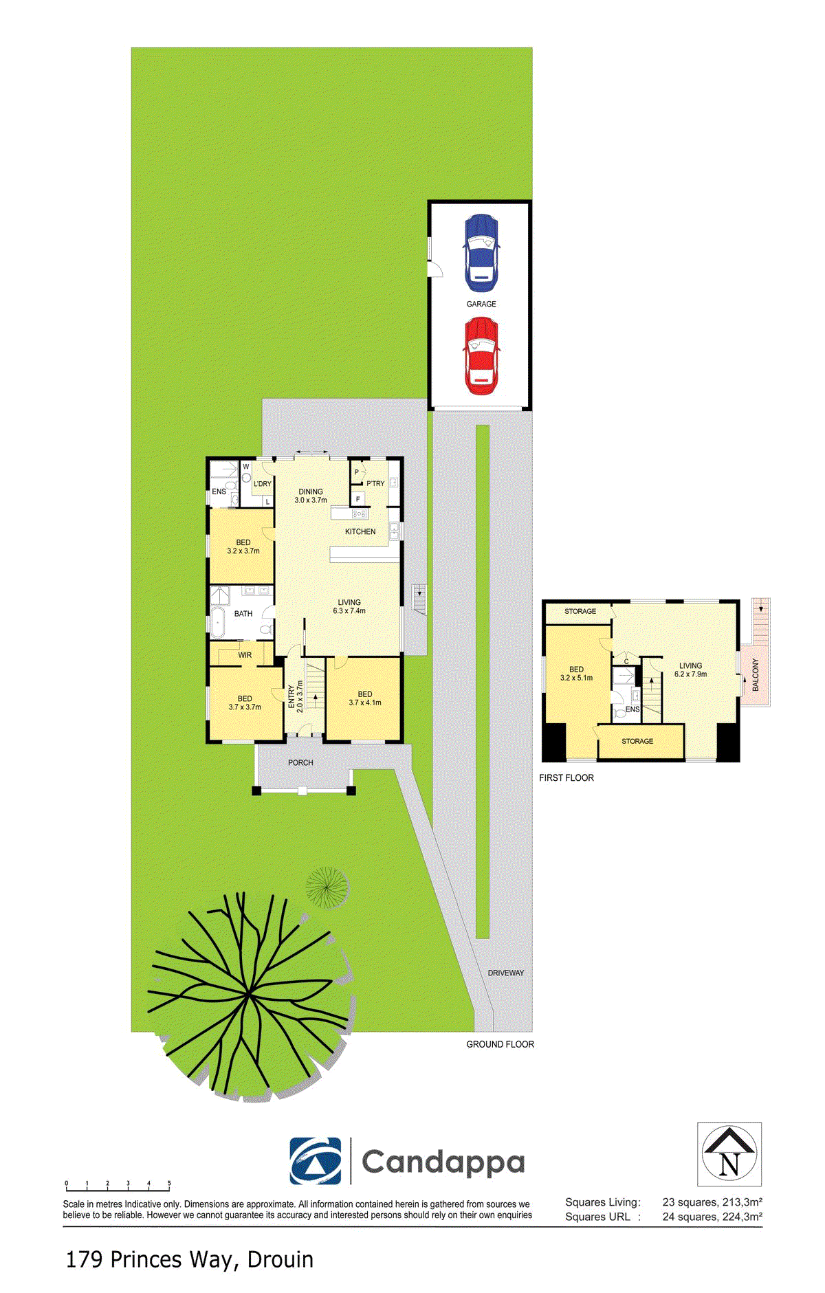 Floor plan for 4-bedroom house at 179 Princes Way, Drouin, VIC 3818, Baw Baw, Victoria