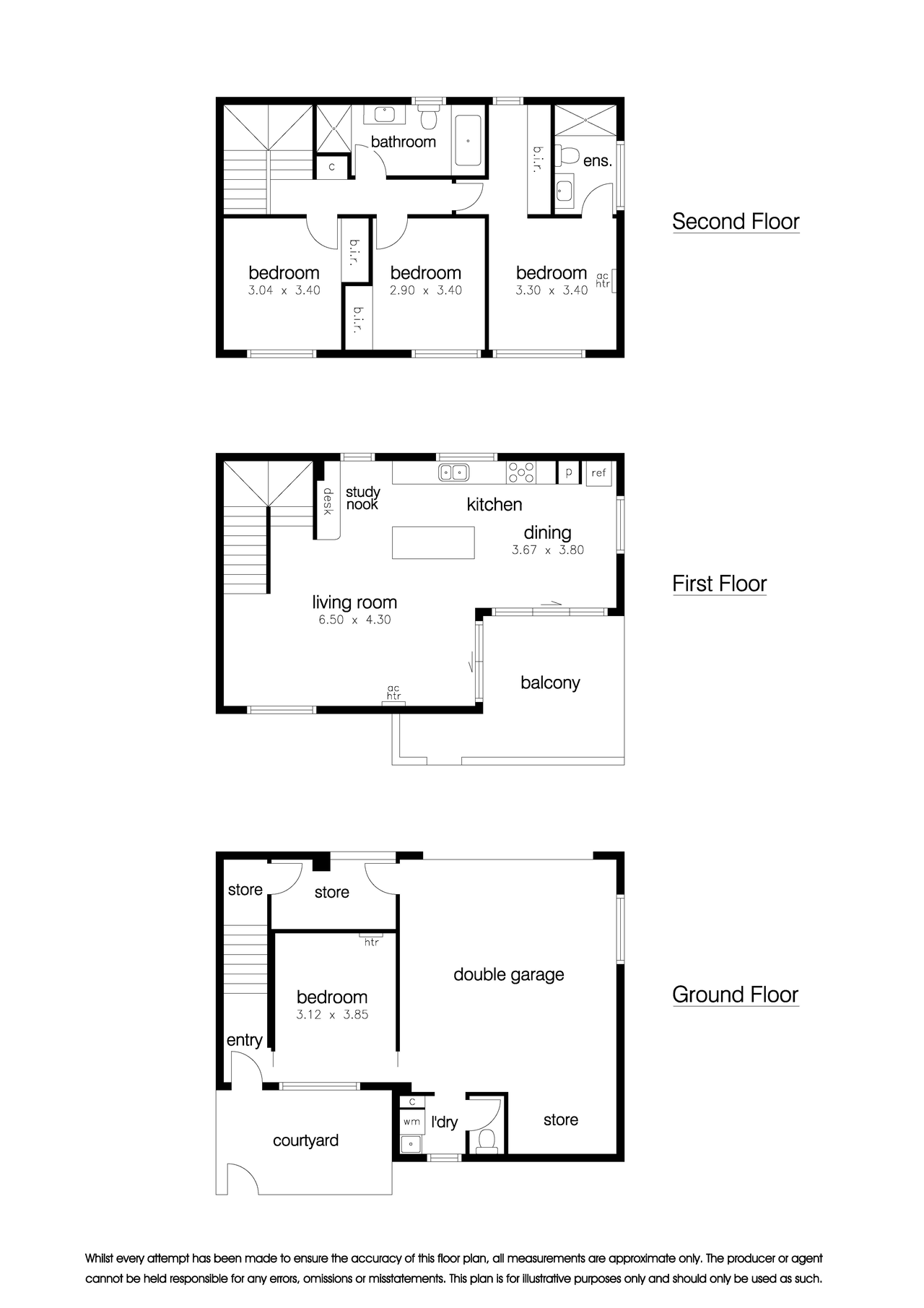 Floor plan for 4-bedroom unit at 18 Glynn Avenue, Altona North VIC 3025, Hobsons Bay, Victoria