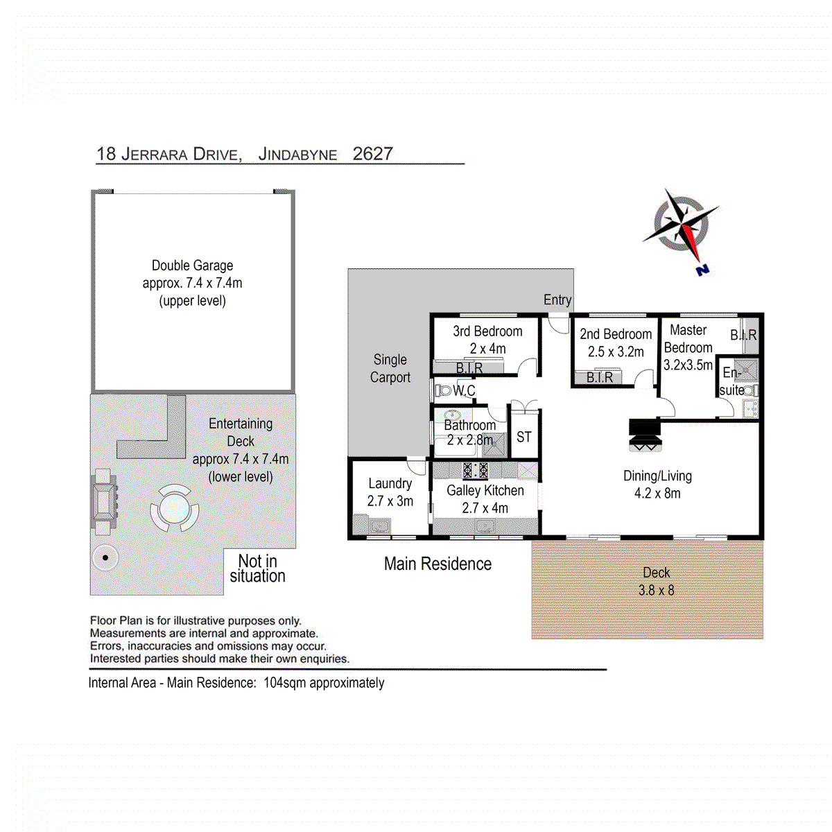 Floor plan for 5-bedroom house at 18 Jerrara Drive, East Jindabyne, NSW 2627, Snowy Monaro, New South Wales