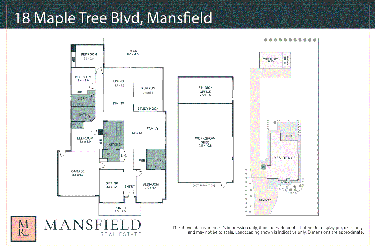 Floor plan for 4-bedroom house at 18 Maple Tree Boulevard, Mansfield, VIC 3722, Mansfield, Victoria