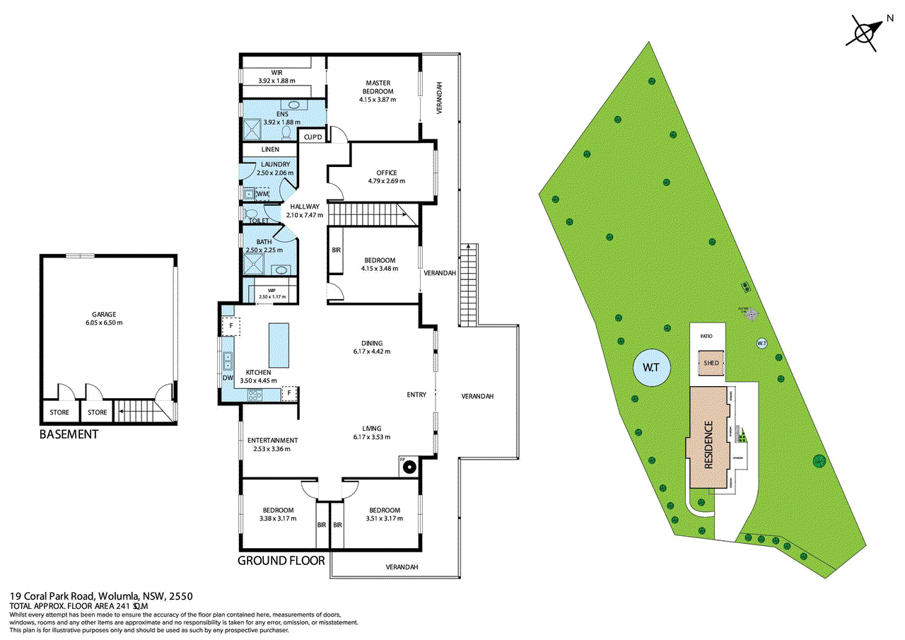 Floor plan for 4-bedroom house at 19 Coral Park Road, Wolumla, NSW 2550, Bega Valley, New South Wales