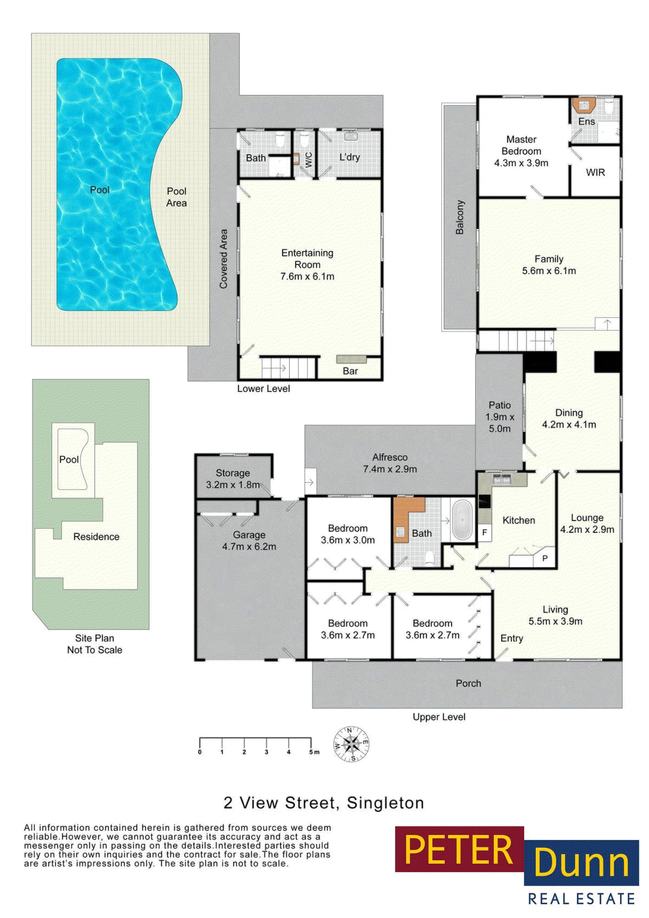 Floor plan for 4-bedroom house at 2 View Street, Singleton, NSW 2330, Singleton, New South Wales