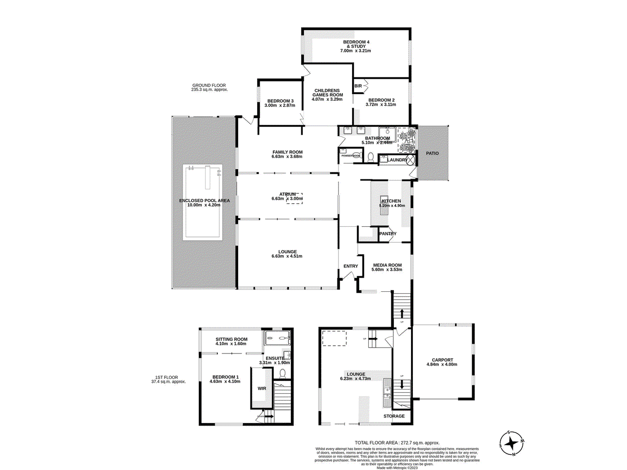 Floor plan for 5-bedroom house at 20 Chapel Lane, Jamberoo, NSW 2533, Kiama, New South Wales