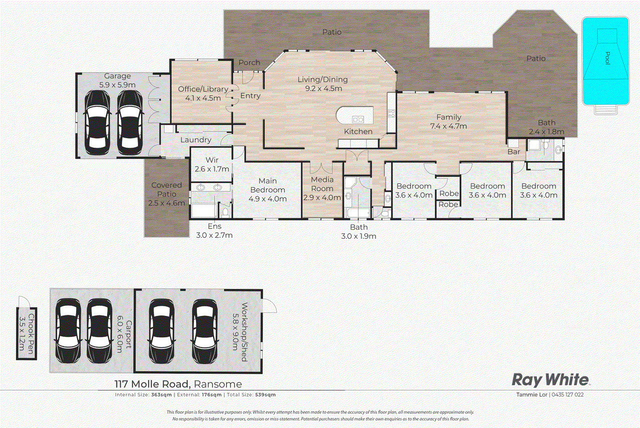 Floor plan for 4-bedroom house at 2/117 Molle Road, Ransome, QLD 4154, Brisbane, Queensland