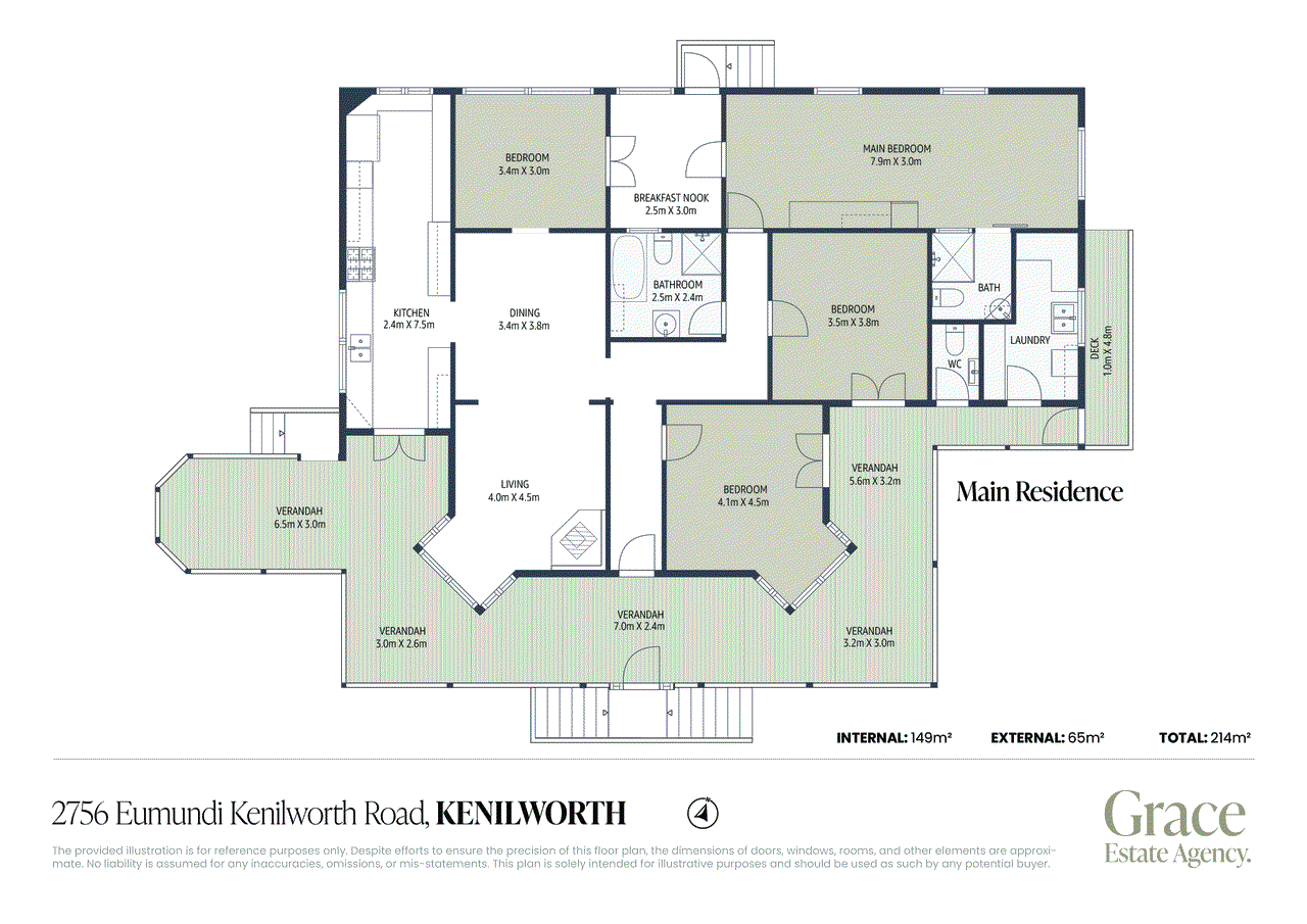 Floor plan for 10-bedroom house at 2756 Eumundi-Kenilworth Road, Kenilworth, QLD 4574, , Queensland