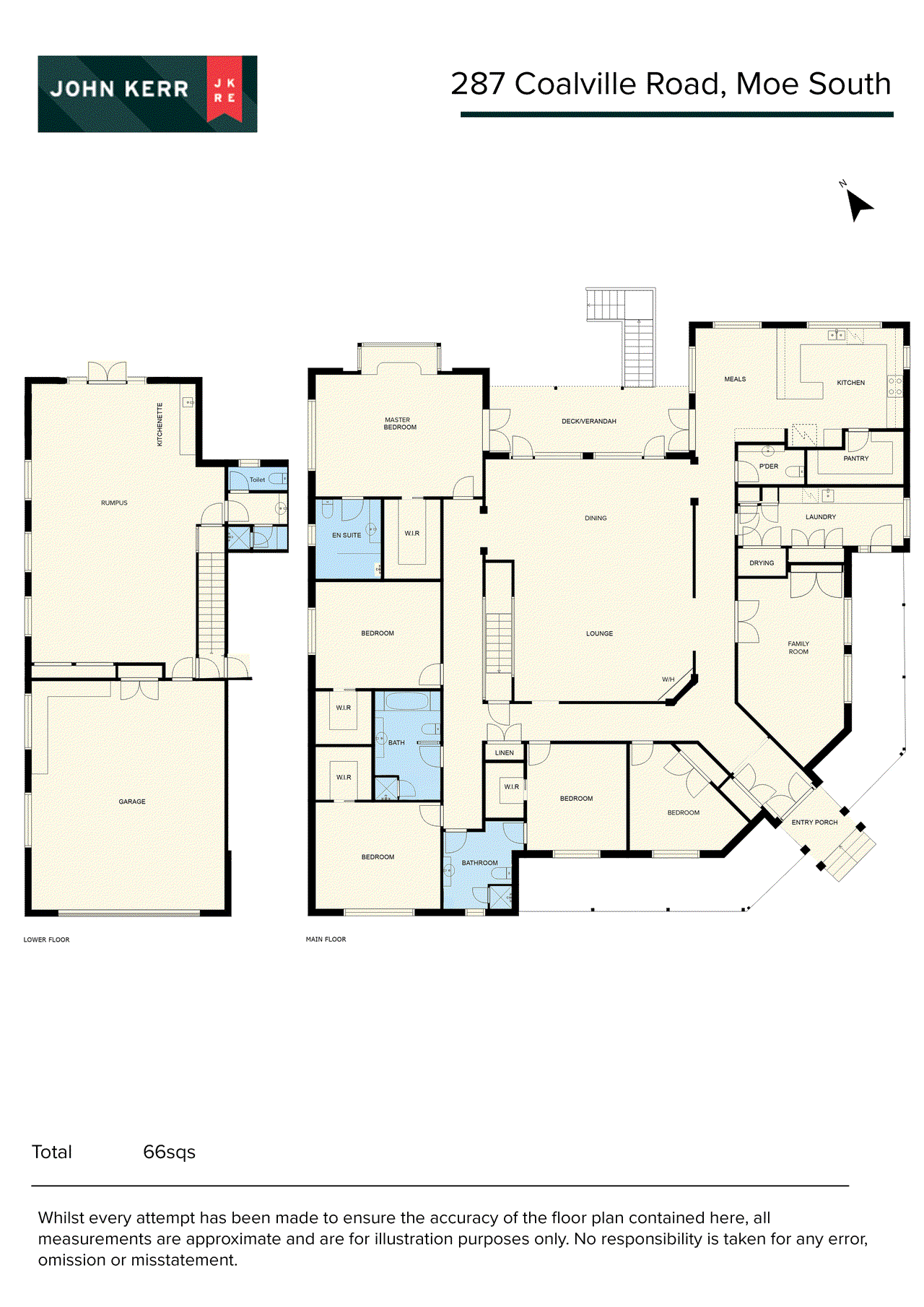 Floor plan for 5-bedroom house at 287 Coalville Road, Moe South VIC 3825, , Victoria