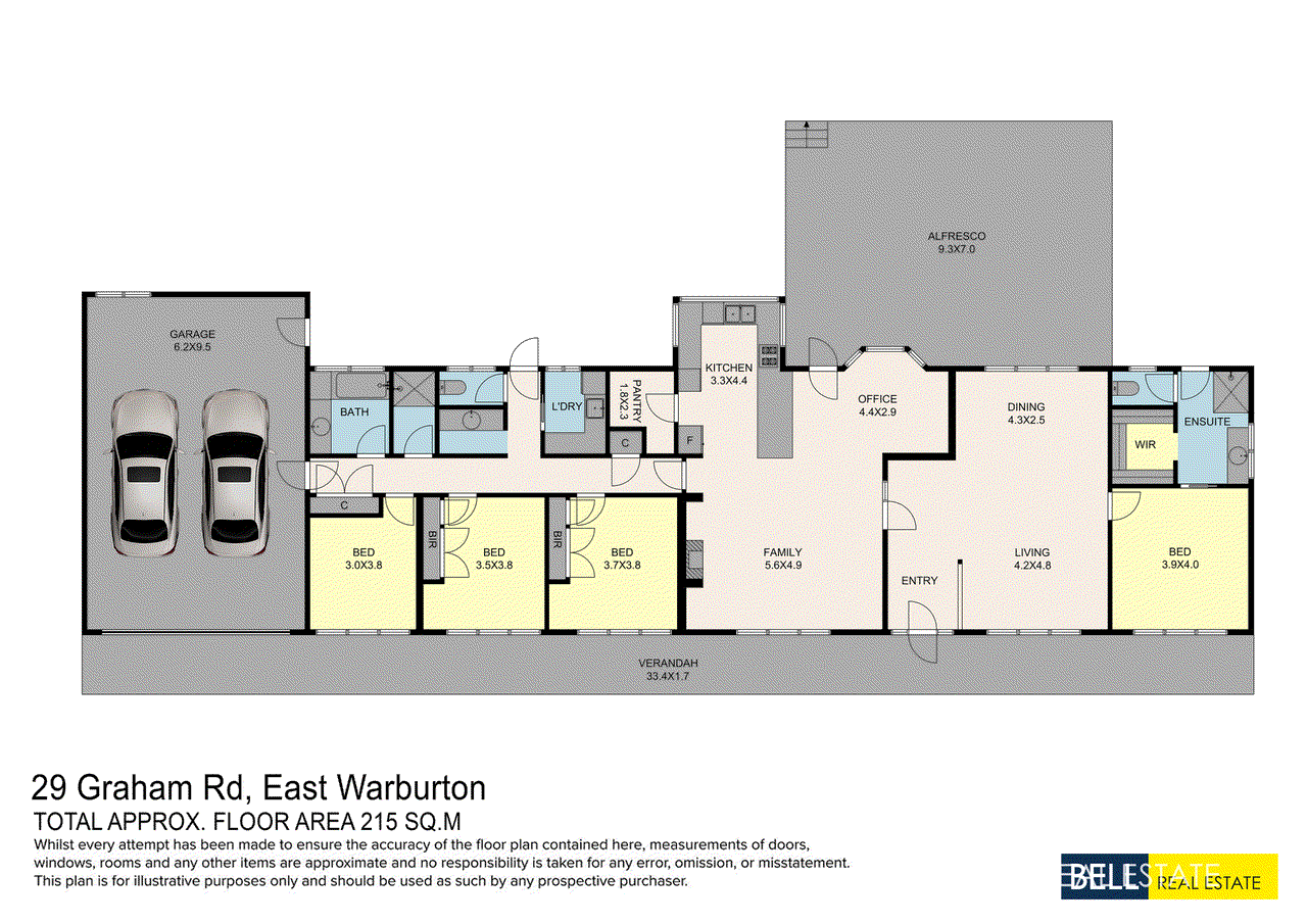 Floor plan for 4-bedroom house at 29 Graham Road, East Warburton, VIC 3799, Yarra Ranges, Victoria