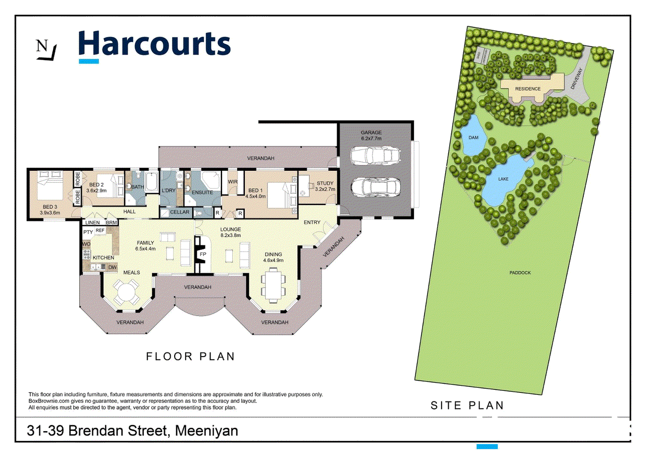 Floor plan for 4-bedroom house at 31 Brendan Street, Meeniyan, VIC 3956, South Gippsland, Victoria