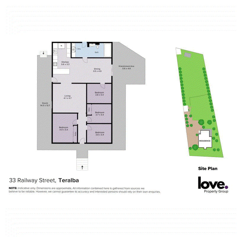 Floor plan for 4-bedroom house at 33 Railway Street, Teralba, NSW 2284, , New South Wales