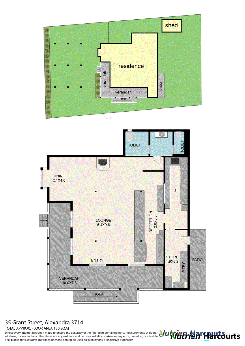 Floor plan for 1-bedroom house at 35 GRANT STREET, Alexandra VIC 3714, Murrindindi, Victoria