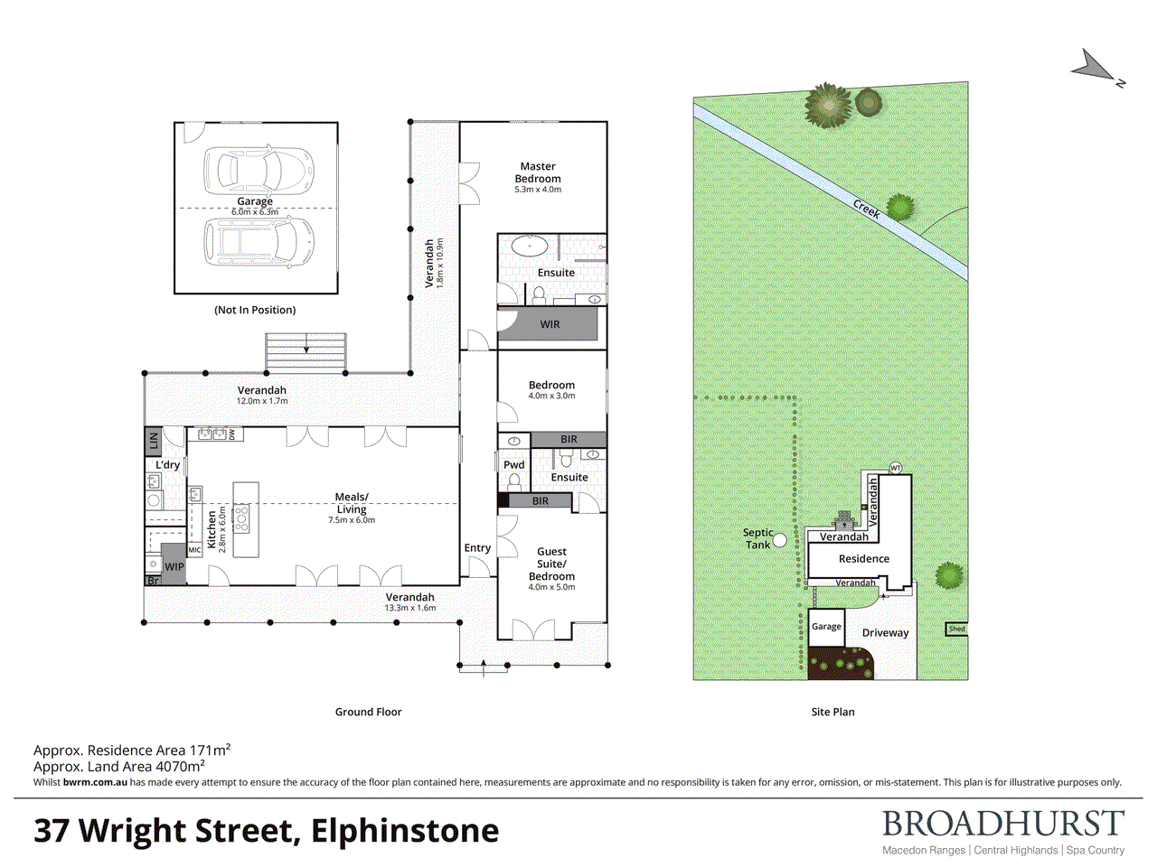 Floor plan for 3-bedroom house at 37 Wright Street, Elphinstone, VIC 3448, Mount Alexander, Victoria