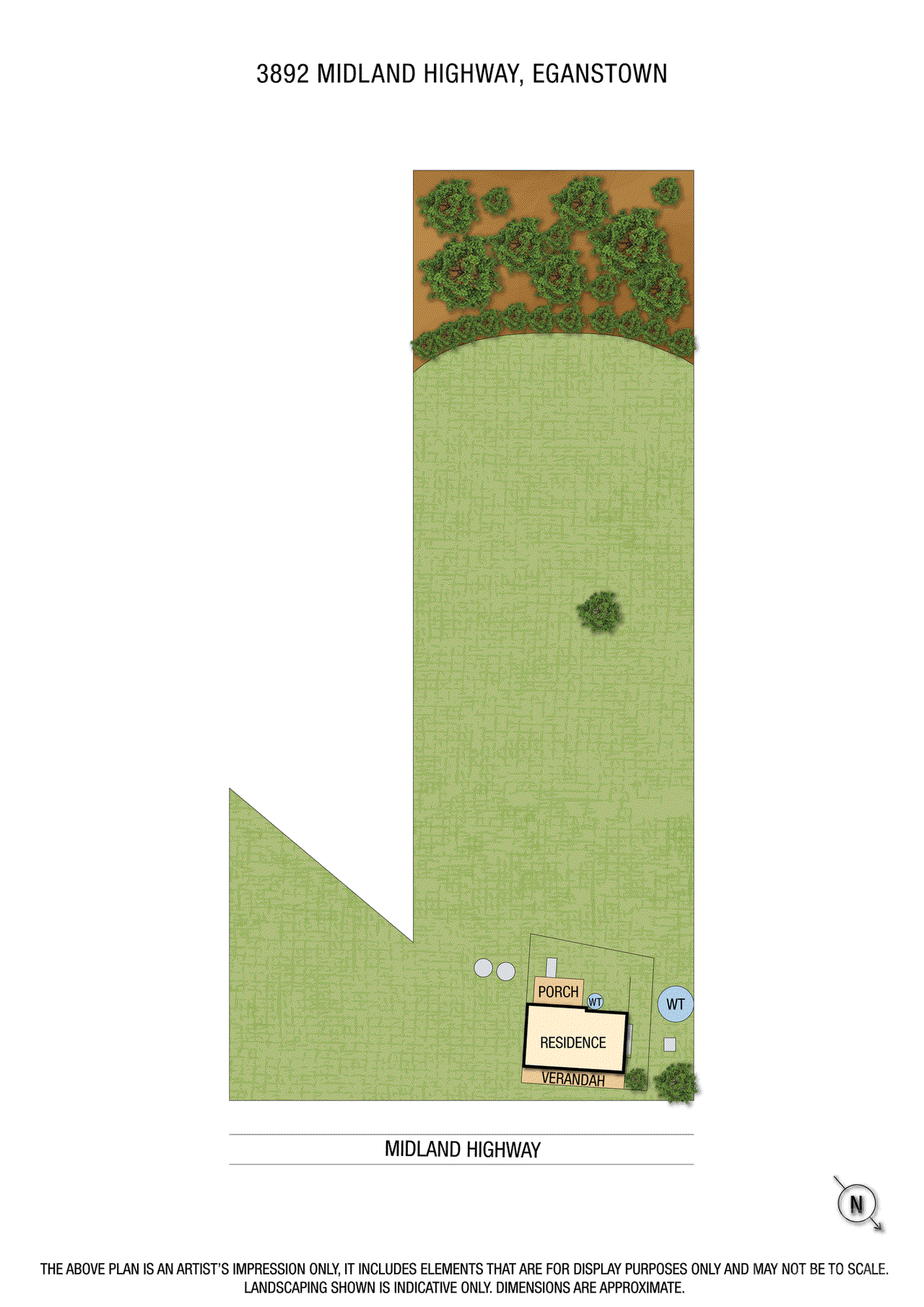 Floor plan for 2-bedroom house at 3892 Midland Highway, Eganstown, VIC 3461, Hepburn, Victoria