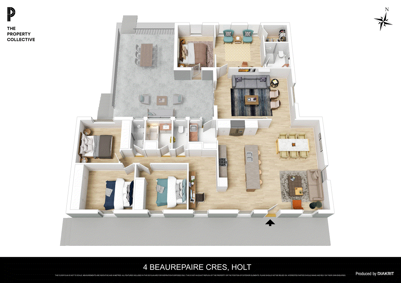 Floor plan for 4-bedroom house at 4 Beaurepaire Crescent, Holt, ACT 2615, , Australian Capital Territory