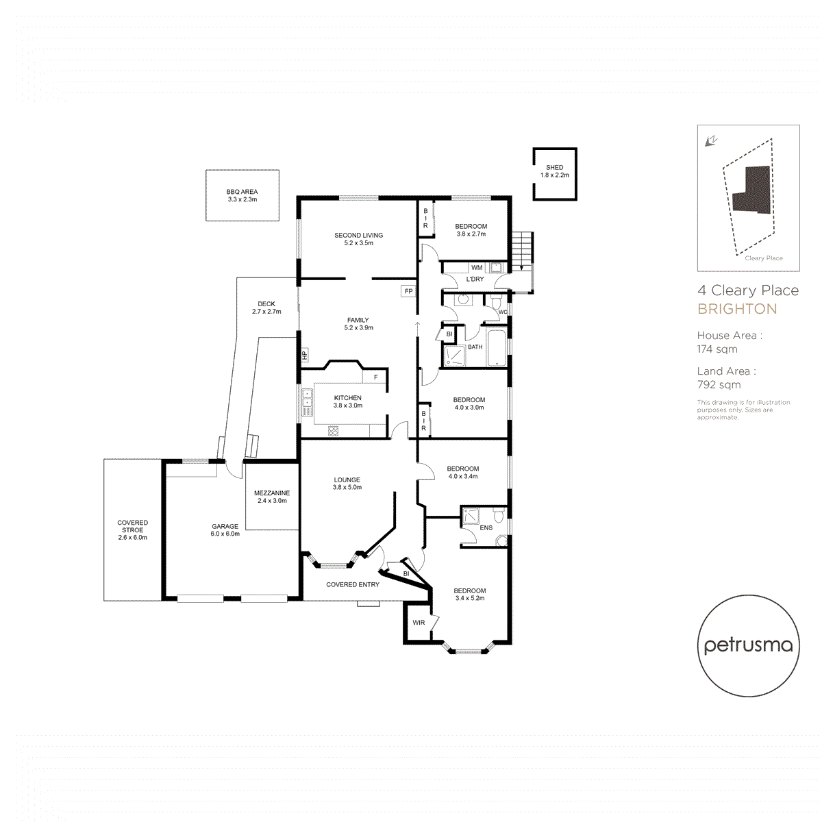 Floor plan for 4-bedroom house at 4 Cleary Place, Brighton, TAS 7030, Brighton, Tasmania