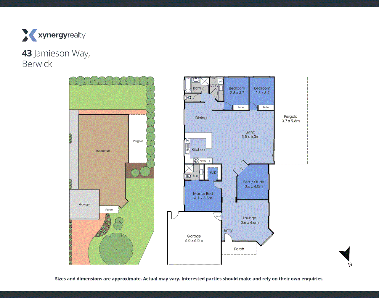 Floor plan for 4-bedroom house at 43 JAMIESON WAY, Berwick VIC 3806, , Victoria