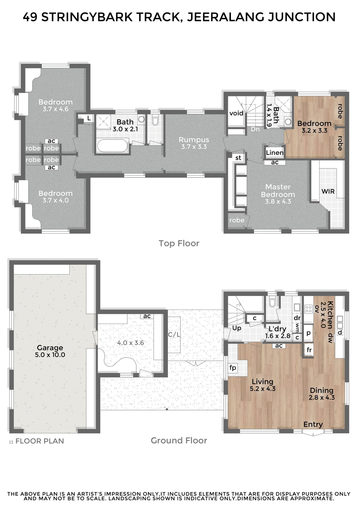 Floor plan for 4-bedroom house at 49 Stringybark Track, Jeeralang Junction, VIC 3840, , Victoria