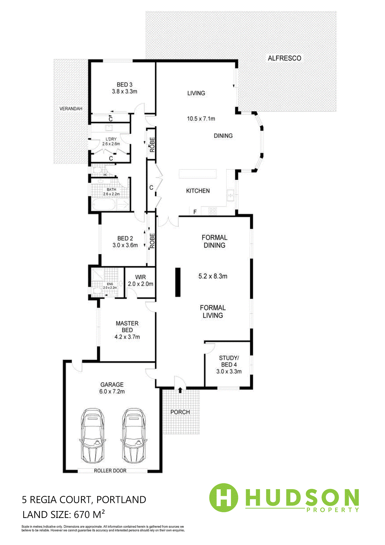 Floor plan for 4-bedroom house at 5 REGIA COURT, Portland VIC 3305, Glenelg, Victoria