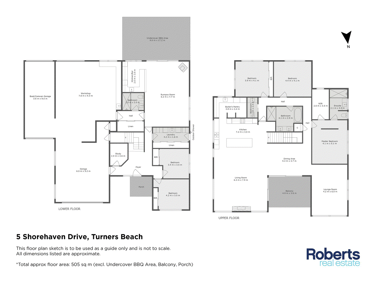 Floor plan for 5-bedroom house at 5 Shorehaven Drive, Turners Beach, TAS 7315, Turners Beach, Tasmania