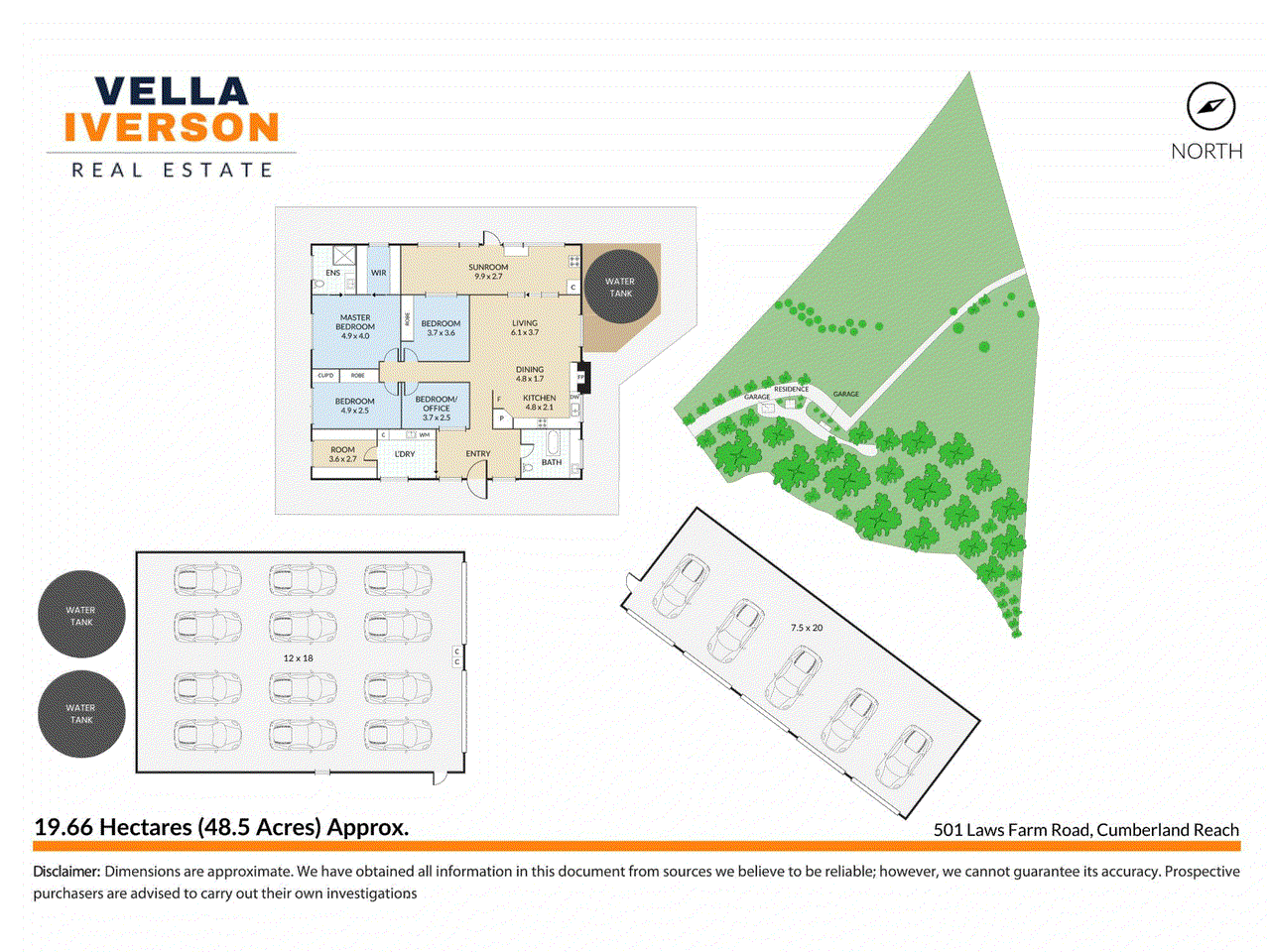 Floor plan for 4-bedroom house at 501 LAWS FARM ROAD, Cumberland Reach NSW 2756, Hawkesbury, New South Wales