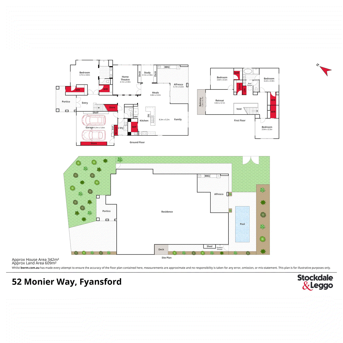 Floor plan for 4-bedroom house at 52 Monier Way, Fyansford, VIC 3218, , Victoria