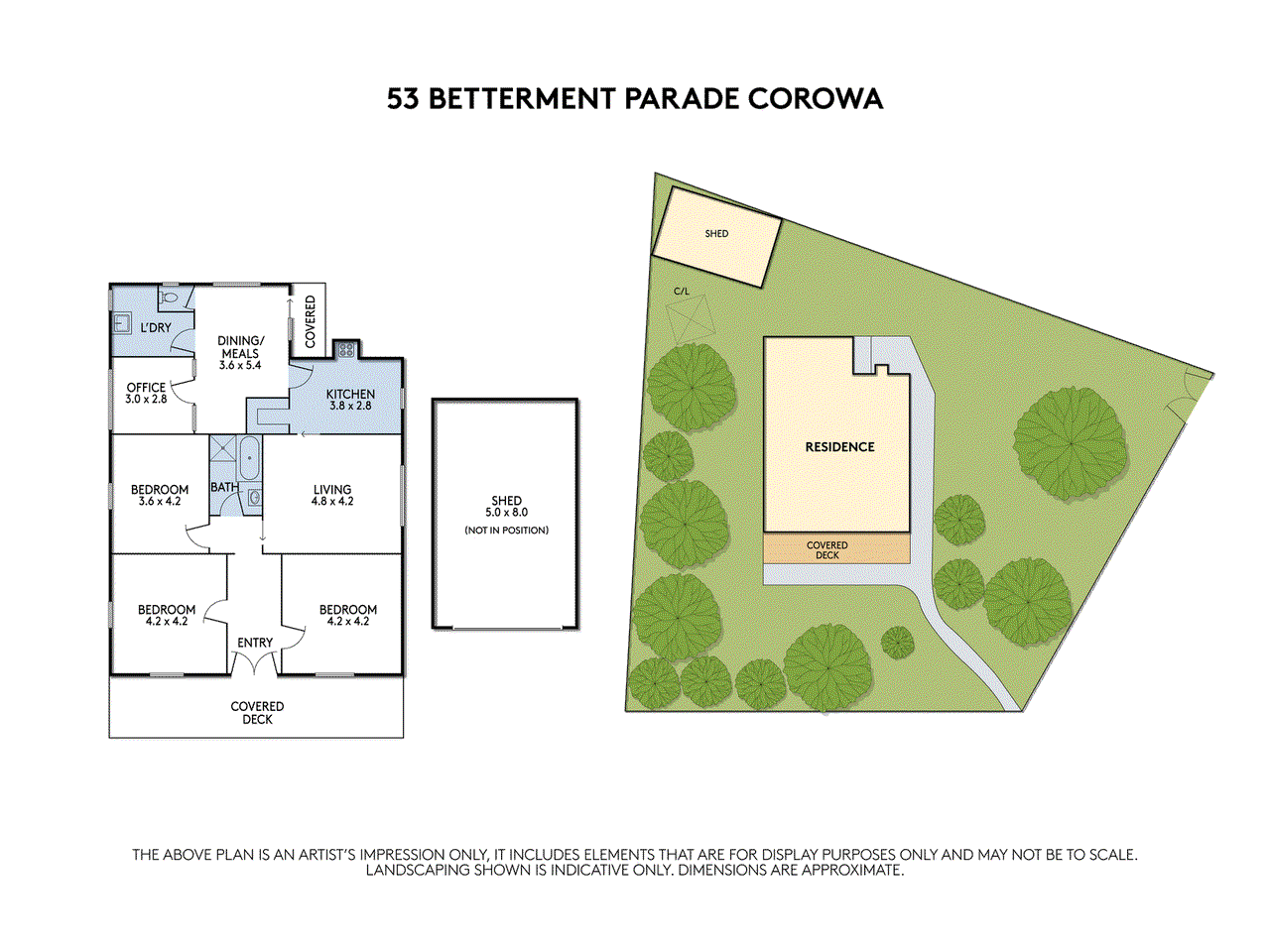 Floor plan for 3-bedroom house at 53 Betterment Parade, Corowa NSW 2646, Federation, New South Wales