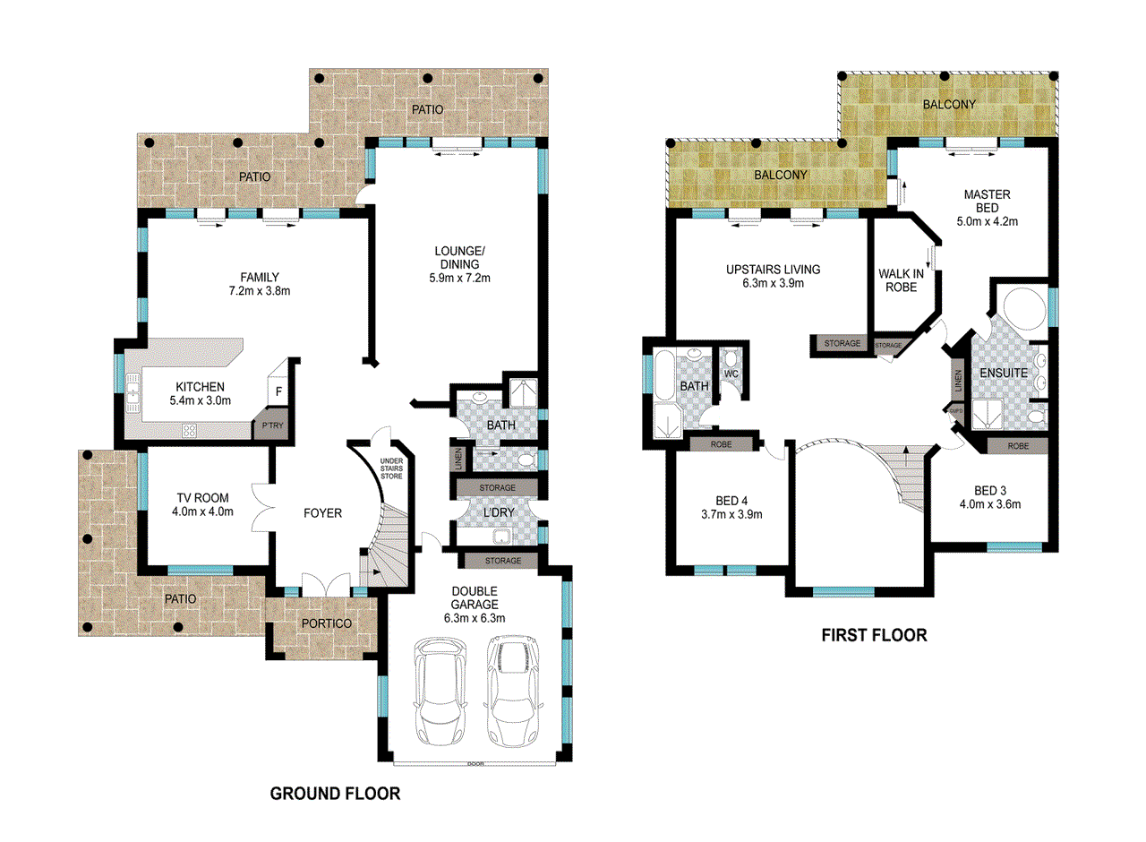 Floor plan for 3-bedroom house at 56 DIAMANTINA CIRCUIT, Harrington NSW 2427, Mid-Coast, New South Wales