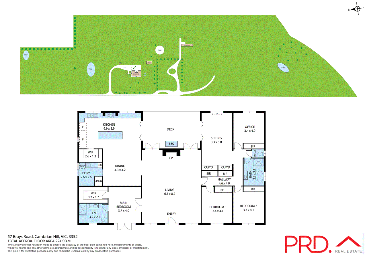 Floor plan for 4-bedroom house at 57 Brays Road, Cambrian Hill, VIC 3352, Golden Plains, Victoria