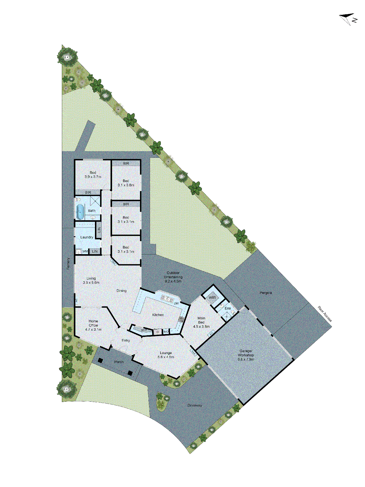 Floor plan for 5-bedroom house at 6 Harris Court, Bell Post Hill, VIC 3215, , Victoria