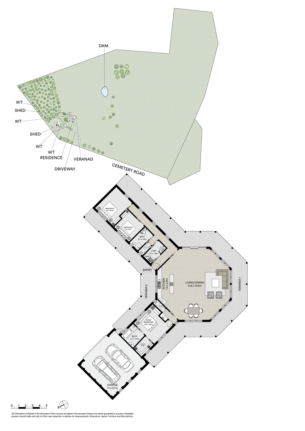 Floor plan for 3-bedroom house at 62 CEMETERY ROAD, Waterloo VIC 3373, Pyrenees, Victoria