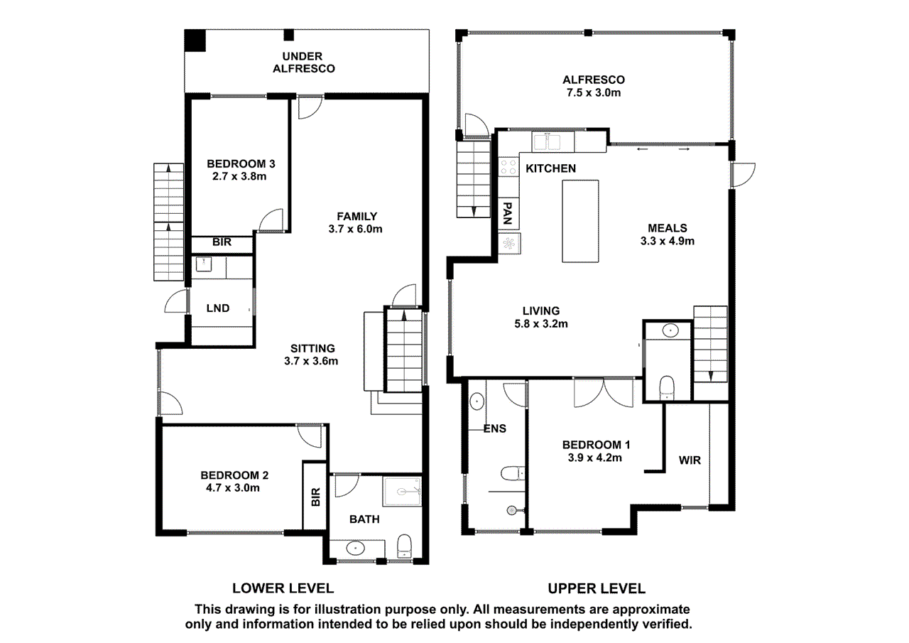 Floor plan for 3-bedroom house at 6/22 Holland Street, Kingston Se, SA 5275, , South Australia