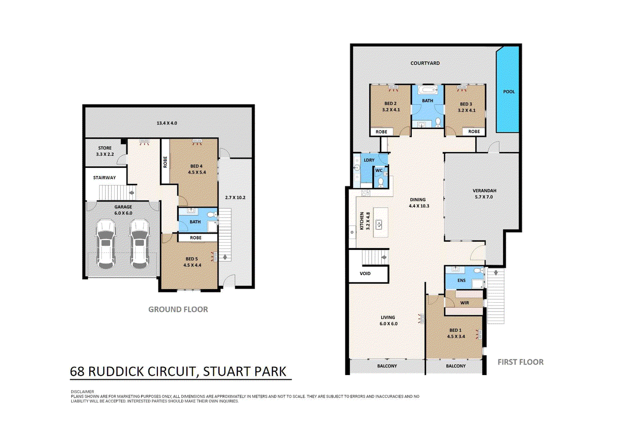 Floor plan for 5-bedroom house at 68 Ruddick Circuit, Stuart Park NT 0820, Darwin, Northern Territory
