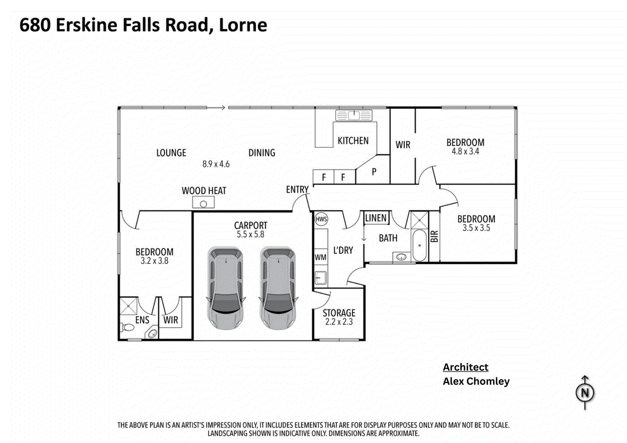 Floor plan for 5-bedroom house at 680 Erskine Falls Road, Lorne, VIC 3232, Surf Coast, Victoria