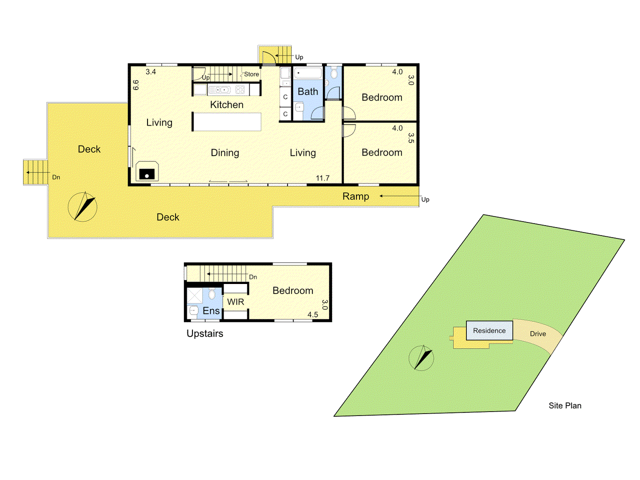 Floor plan for 3-bedroom house at 7 Fiske Street, Marysville, VIC 3779, Murrindindi, Victoria