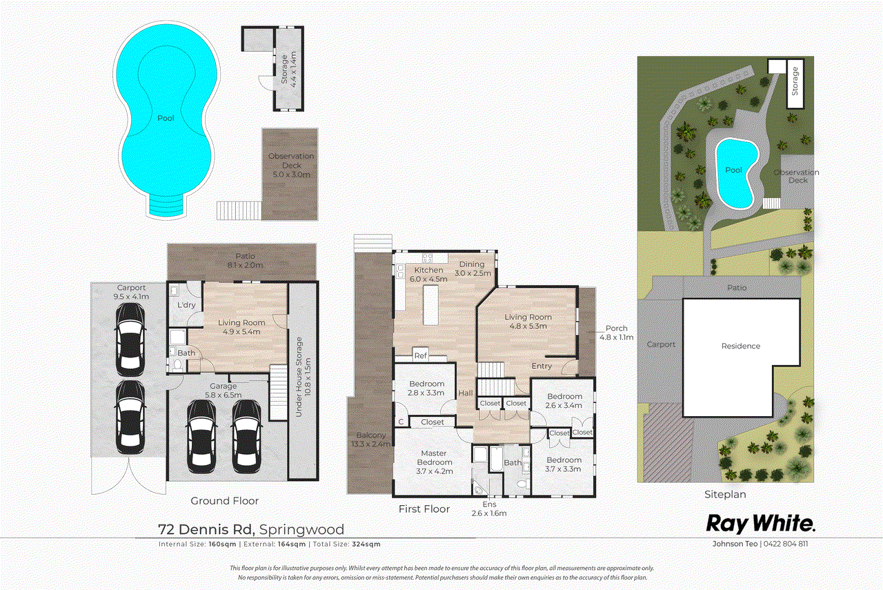 Floor plan for 4-bedroom house at 72 Dennis Road, Springwood, QLD 4127, Logan, Queensland