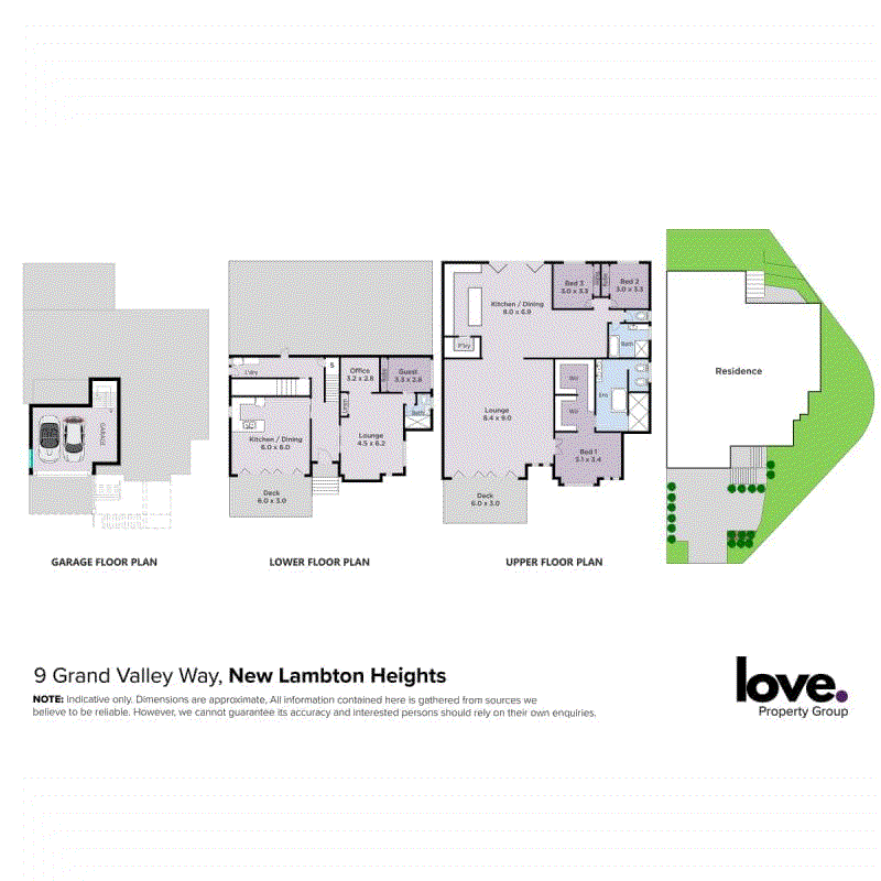 Floor plan for 4-bedroom house at 9 GRAND VALLEY WAY, New Lambton Heights NSW 2305, , New South Wales