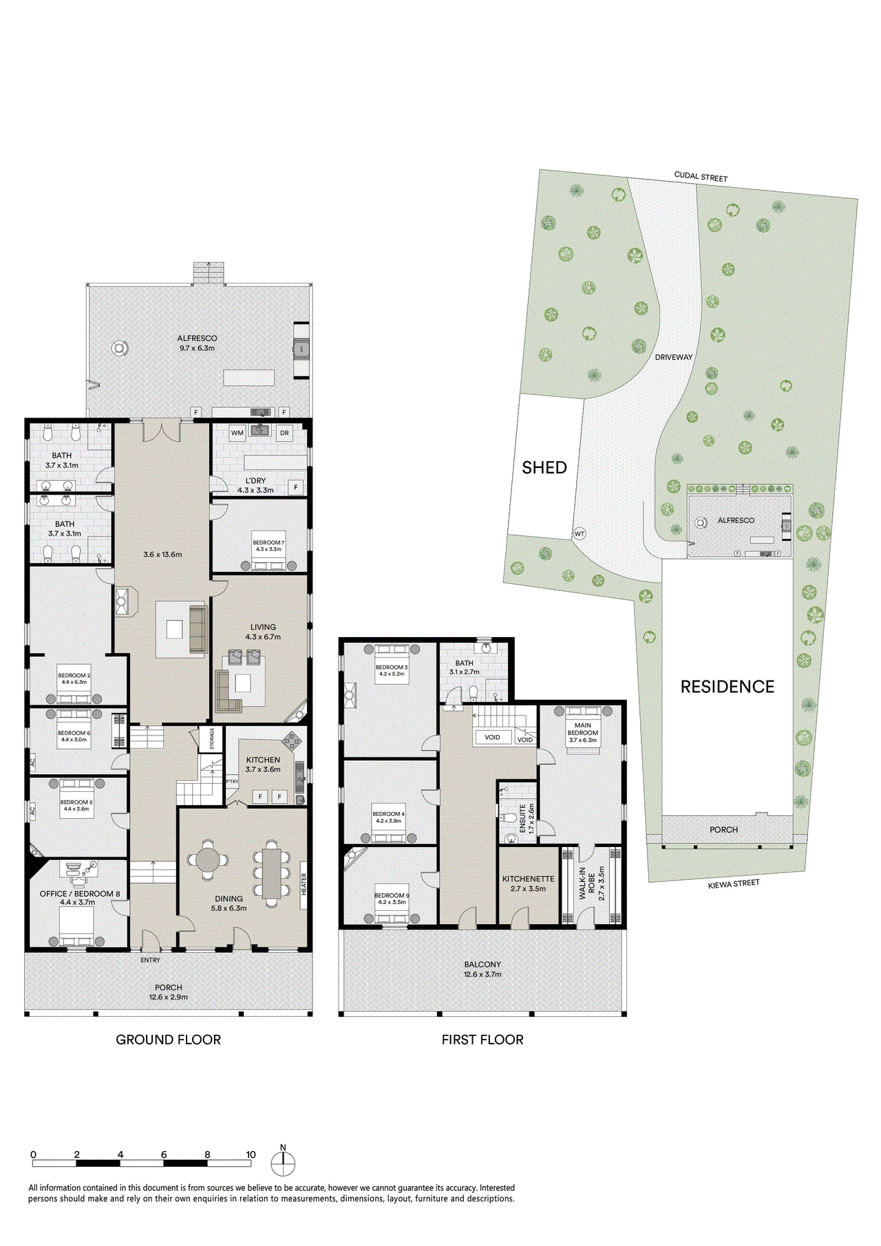 Floor plan for 9-bedroom house at 97-99 KIEWA STREET, Manildra NSW 2865, Cabonne, New South Wales