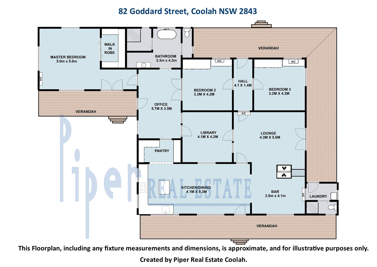 Floor plan for 4-bedroom house at 78-82 GODDARD STREET, Coolah NSW 2843, Warrumbungle, New South Wales