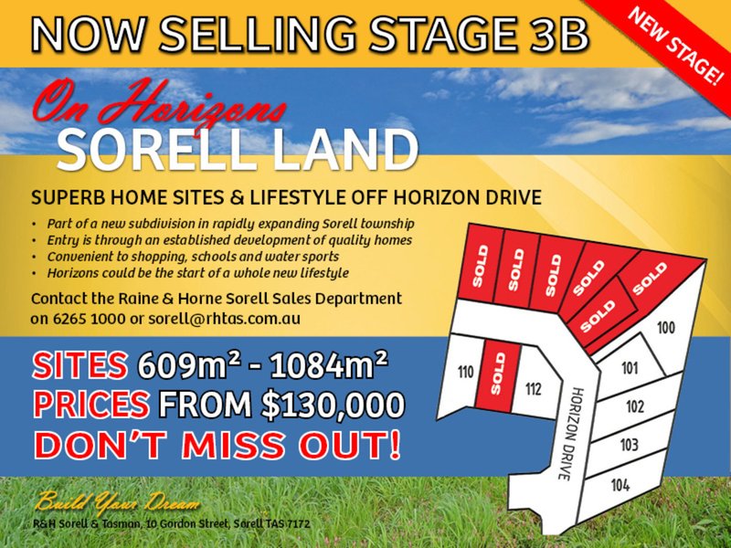 Lot 100 Horizon Drive, Sorell TAS 7172