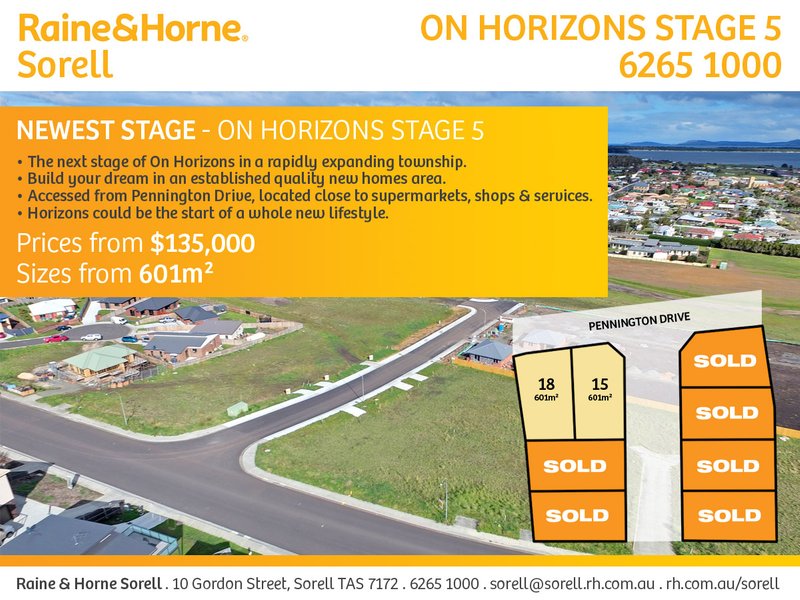 Lot 18 On Horizons (Dubbs And Co Drive) , Sorell TAS 7172