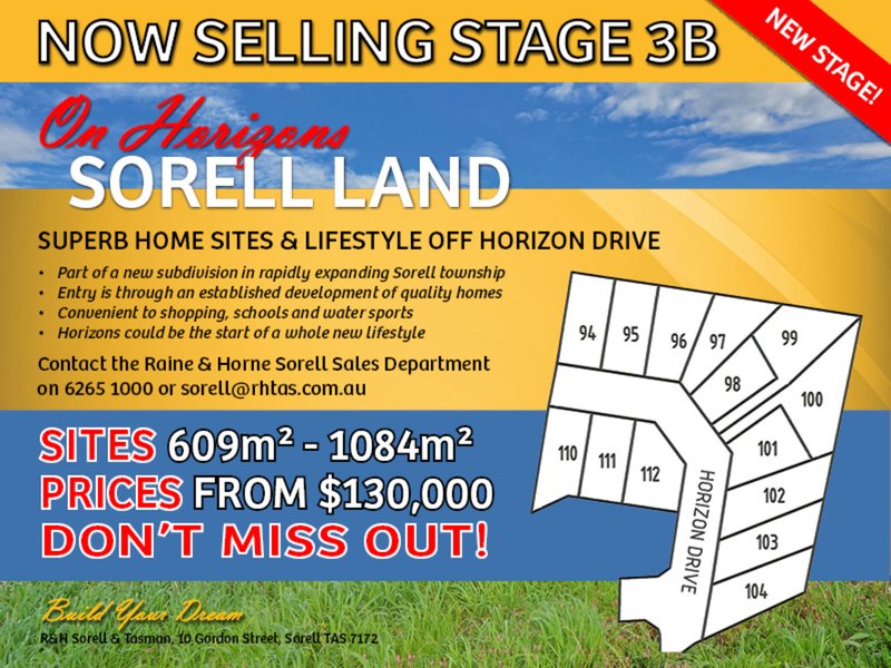 Lot 97 Horizon Drive, Sorell TAS 7172